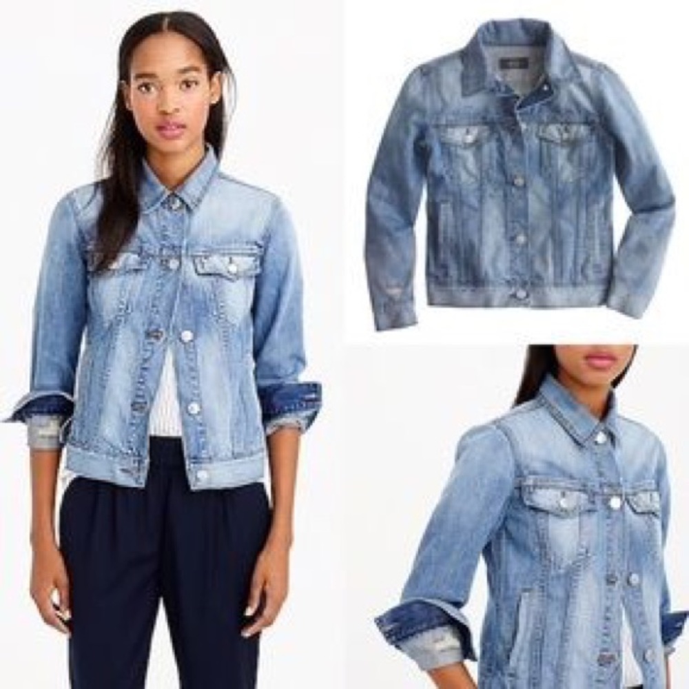 J. Crew Denim Jacket Broken In Gregson Wash